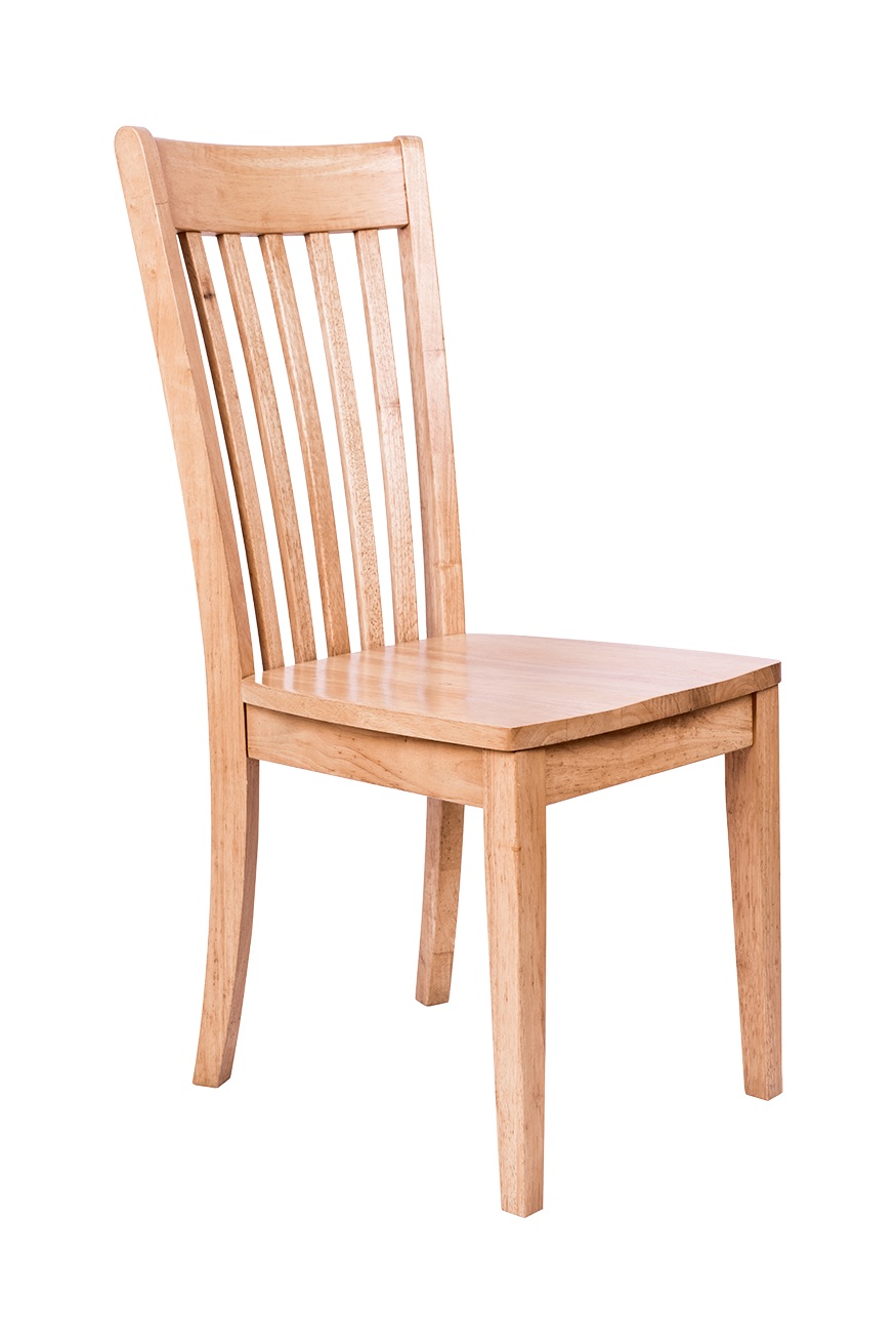Wooden chair isolated on white background.